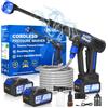 Blucky Idropulitrice Portatile a Batteria con Collegamento a Rubinetto Diretto, Ugello 6 in 1 e Controllo Pressione Regolabile per Giardino, Auto e Pulizie Esterne