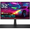 Gigabyte GIGABYTE M32U 31.5 Monitor da Gioco 4K UHD Arm Edition - 3840 x 2160, 144Hz, 1ms, 350 cd/mÂ², FreeSync Premium Pro, Display HDR400, HDMI 2.1, Displayport 1.4 (GIGABYTE 31.5 IPS MON SPK ARM ED M32U AE) M32UAE EK