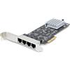 StarTech.com StarTech.com 4-Port 2.5Gbps NBASE-T PCIe Network Card, Intel I225-V Chip, Quad Port Computer Network Card, Multi-Gigabit NIC, PCI Express Server LAN Card, Desktop Ethernet Interface Card, PCI Express 2.0 (PR42GI-NETWORK-CARD) - Adattatore …
