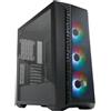 COOLER MASTER MASTERBOX 520 MESH CABINET ATX MIDI TOWER 3 VENTOLE ANTERIORI INSTALLATE PANNELLO IN VETRO TEMPERATO COLORE NERO