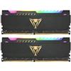 PATRIOT VIPER STEEL RGB BLACK KIT MEMOROIA RAM 32GB TOTALI 2x16GB 3.200Mhz TIPOLOGIA DDR4 TECNOLOGIA DIMM BLACK