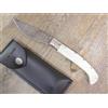 COLTELLO SARDO COLTELLO 23 CM SARDEGNA SARDO ARBURESA lama in DAMASCO MANICO osso di tibia