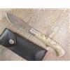 COLTELLO SARDO COLTELLO 23 CM SARDEGNA SARDO ARBURESA lama in DAMASCO MANICO in corno muflone