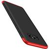 ZSCHAO Cover per Samsung Galaxy S8 Plus S8+ 360 Gradi Ultra Slim Sottile Antiurto +Vetro temperato Custodia Cover Compatibile con Samsung Galaxy S8 Plus Rigida Libro Full Opaco Case Bumper Nero+Rossa