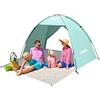 Sundom Tenda da Spiaggia per 2-3 Persone, Protezione UV 50+ Tenda da Spiaggia Antivento con Pavimento Anteriore Esteso Cerniera SBS Porta Posteriore per Campeggio, Pesca, Picnic, Spiaggia