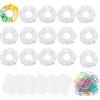 JKDHJK 15 Pezzi Capelli Scrunchies,Bianco Cotone Elastici Tie Dye Hair Band Accessori Per Capelli Per Capelli Per Donne Ragazze, Adatto a Sport, Feste, Trucco