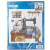 Janlynn Antique Sewing Room Counted Cross Stitch Kit-12X12 14 Count