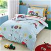 Bedlam - Farmyard Friends - Set copripiumino reversibile - Letto matrimoniale in blu