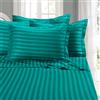 Elegant Comfort Set di lenzuola più morbide e accoglienti, in microfibra 1500 di alta qualità alberghiera, lussuose resistenti alle pieghe, set di lenzuola damascate a righe, 4 pezzi, per letto