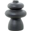 DRW Vaso da Tavolo Astratto in Ceramica in Nero, Medidas: 15x15x20cm