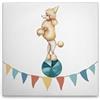 A.S. Création WTD DD129382 - Stampa su tela per cameretta dei bambini, motivo: circo, 40 x 40 cm, multicolore
