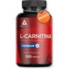 Bodyathlon L Carnitina Carnipure 1000| 150 capsule 3 mesi| 100% L-Carnitina Tartrato Carnipure ® Vegan- Energia e resistenza| Migliora le prestazioni e il recupero| Tartrato 1000mg- Bodyathlon
