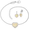 Bracciale Engelsrufer Donna: Argento 925 Regolabile 17-20 Cm, Cuore Con Cavità Rosa, Senza Nichel