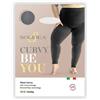 SOLIDEA BY CALZIFICIO PINELLI BE YOU TONIC CURVY LEGGINGS MASSAGGIANTE COPRENTE NERO L-XL
