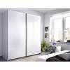 CAESAROO Armadio 180X204H cm Noah Bianco Lucido con Due Ante scorrevoli - Bianco