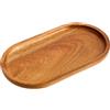 GEEHUA Vassoio da portata in legno di acacia, 19 x 10 cm, ovale, da cucina, bagno, salumi, per feste, cene, matrimoni, cibo, frutta, snack, antipasti, tavolino da caffè
