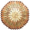 OSTENTO Sottobicchieri per pentole, padelle, casseruole, teiere e cibi caldi | Sottopentola in legno | Sottobicchieri decorativi per tazze e bicchieri - Made in EU (1 pezzo) grande Ø 21 cm - Boho
