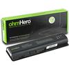 ohmHERO Batteria ohmHero 5200mAh REALI 10,8V per portatile HP-compaq Presario CQ40, CQ40-100, CQ45, CQ45-100, CQ50-100, CQ60, CQ60-100, CQ60-200, CQ61, CQ61-100, CQ61-200, CQ61-300, CQ61-400, CQ70, CQ70-100, CQ71, Pavilion DV4, Pavilion DV5, Pavilion …