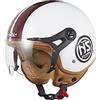 EOLE casco jet NEW STANDARD bianco e rosso - omologato ECE R 22.06 - taglia XL (61cm) - calotta in ABS