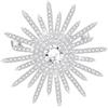 KristLand Elegante Spilla Con Fiocco Di Neve E Fiore Spilla Per Festa Di Nozze Di Natale Spilla Placcata In Platino Con Zirconi E Cristallo Austriaco
