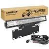 RIGIDON Barra Led Fuoristrada, 23 60cm 324W Tripla Fila Barra Luce Led, Con Piastra di Supporto Nero Kit Cablaggio, Fari Luci di Lavoro Per Auto Trattore Camion SUV UTE ATV Barca 4x4 Veicoli