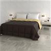 MB HOME ITALY Trapunta invernale DoubleFace Matrimoniale ELEGANT, Made in Italy - Piumino Reversibile Bicolore in Morbida Microfibra 300gr/mq - Piumone Lavabile in Lavatrice Marrone/Panna