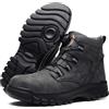 HausFine Scarponi Antinfortunistiche Uomo Donna Impermeabile Scarpe Antinfortunistiche Alte Leggere Scarpe da Lavoro Traspiranti Scarpe Sportive di Sicurezza (Nero, EU 43)