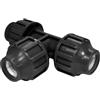 S&M 725425 - Te con ugelli Uguali in polietilene Ø 40 mm di Colore Nero | Progettato Come Collegamento rapido per Tubi di irrigazione da 40 mm, resiste ad Alte pressioni