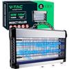 V-TAC Zanzariera Elettrica 30W con Area di Azione 100 m² - Design Sottile - Zanzariera con Luce Blu UV per Uso Interno ed Esterno - Trappola Elettrica contro Zanzare e Insetti - Potenza 30W
