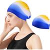 HSMHLYYB Cuffia Piscina Donna e da Uomo, Cuffia Piscina Silicone, Cuffia Morbida e Resistente, Cuffia Piscina per Adulti con Capelli Lunghi, Cuffia Nuoto con Bordo Rinforzato per Uomini e Donne