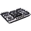 Deli-kit Piano cottura a gas da 30 pollici, in acciaio inossidabile da incasso a 5 fuochi piano cottura a gas a doppio combustibile piano cottura a gas NG/GPL convertibile DK5712