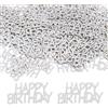 GoldRock Happy Birthday, coriandoli grandi, 4,9 x 2,4 cm, 100 pezzi, decorazione da tavolo in argento, decorazione per compleanno, confetti, stelle filanti Happy Birthday