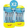 Gillette Venus Oceana Rasoio Donna 3 Lamette di Ricambio + 1 Gratis (da 3 Lame), Rasatura Liscia con Striscia Idratante Aloe Vera, Usa e Getta, idea regalo (Confezione da 2)