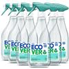 Ecover Detergente spray per vetri senza aloni, profumo di tè verde e pompelmo, 6 x 500 ml