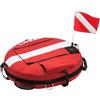 Cressi Freediving Buoy - Boa Gonfiabile Unisex di Segnalazione dedicata all' Apnea e Immersioni Libere, Nuoto, attività Acquatiche, Grande visibilità, Rosso/Bianco, Taglia Unica