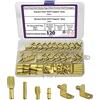 WMYCONGCONG 120 pezzi 4 stili di assortimento di perni per mensole, mensole in metallo nichelato oro armadio mobili mensola pin supporto per armadio ufficio scaffale legno libreria armadio cucina