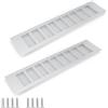 FENGJIAHUI 2 Pezzi Griglia Aerazione Rettangolare, Griglia di Ventilazione 80 mm x 400 mm, Griglia Rettangolare Alluminio, per Scarpiere, Armadi e Guardaroba (Argento（400mm x 80mm）)
