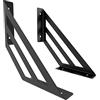 Sossai Staffe da parete 2 pezzi GSHR Truss 200x200 mm in acciaio - supporto a muro per mensola - nero - design decorativo