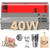 Creality Falcon 2 Pro 40W Macchina per Incisione Laser, Taglio Laser Protetto, Incisore Laser con Telecamera Intelligente, Kit Air Assist, su Legno Acrilico Pelle Pietra Metallo