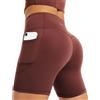 Yogaration Pantaloncini Palestra Donna, Shorts Sportivi Vita Alta con Tasche, Leggins Corti Push up Senza Cuciture per Yoga Fitness Gym Sport Estivi