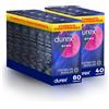 Durex Sync Preservativi Ritardanti per Lui e Stimolanti per Lei con Rilievi e Nervature, con Lubrificante a Lunga Durata - 100 Preservativi, 10 confezioni da 10 profilattici
