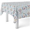 Martina Home Tovaglia in tela cerata Segre, 250 x 140 cm, colore: blu