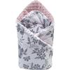 Medi Partners Cuscino cono bambino Minky 100% Cotone 75x75cm Coperta del bambino Doppia faccia Morbido Tutto l'anno Corna per neonati Multifunzionale (Berry con rosa Minky)