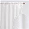 ROOM99 Tenda con fettuccia arricciata La Rossa, 140 x 260 cm, larghezza x altezza per soggiorno Curtain trasparente, moderna, per soggiorno e camera da letto, motivo a fantasia, colore bianco, 1 pezzo