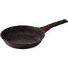 Baumalu, Granit Pro Padella da 32 cm in ceramica antiaderente, rivestimento senza PFOA e PFAS, manico rimovibile, compatibile con fornelli a gas, induzione ed elettrici, colore nero