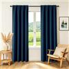 CUCRAF Tende oscuranti per finestre, con tasca per asta, isolamento termico, per camera da letto e soggiorno, set di 2 pannelli. 132 x 114 cm, blu navy