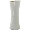 DRW Vaso da Tavolo in Ceramica Tono Crema 10 x 10 x 26 cm, Medidas: 10x10x26cm