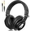talomen W50X cuffie over ear,cuffie con filo,Driver da 50 mm, Jack Audio 3.5/6.5 mm,Leggere e Pieghevoli,Cuffie Studio per Registrazione, Mixaggio, Monitoraggio in Studio, DJ, Podcast, Cellulare, PC