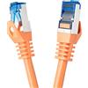 BIGtec Cavo Ethernet 5m CAT 7 Cavo LAN RJ45 internet gigabit CAT7 cavo di rete arancione cable Alta Velocità cavo patch