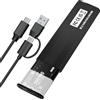 Vemfay Case SSD M.2 NVMe, 10Gbps 6TB Adattatore SSD M.2 NVMe con Cavo 2 in 1, USB 3.1 Gen 2 NVMe PCIe M-Key/M+B Key, Alluminio Esterno Enclosure, Tool-Free, per SSD NVME 2230/2242/2260/2280